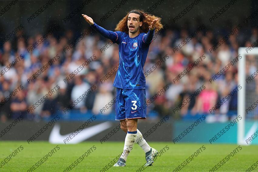 13 April 2025, London - Premier League Football - Chelsea v Ipswich Town - Marc Cucurella of Chelsea - Photo: Charlotte Wilson / Offside. CHELSEA-IPSWICH (2-2) 