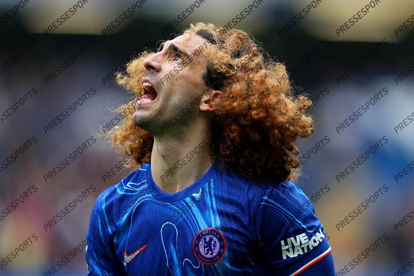 13 April 2025, London - Premier League Football - Chelsea v Ipswich Town - Marc Cucurella of Chelsea - Photo: Charlotte Wilson / Offside. CHELSEA-IPSWICH (2-2) 