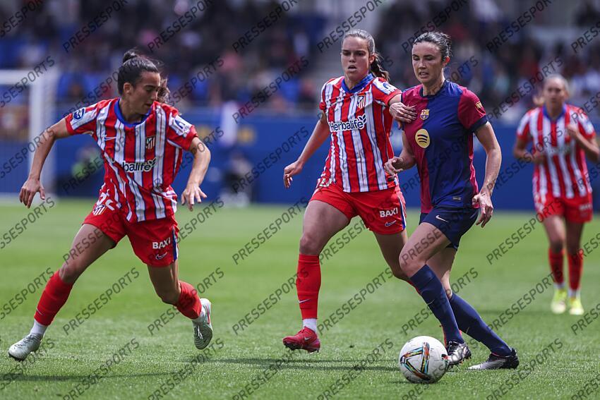 Ingrid Engen of FC Barcelona in action during the Spanish Women league, Liga F, football match played between FC Barcelona and Atletico de Madrid at Johan Cruyff Stadium on April 13, 2025 in Sant Joan Despi, Spain. (F) FC BARCELONE-(F) ATLETICO MADRID (6-0) 
