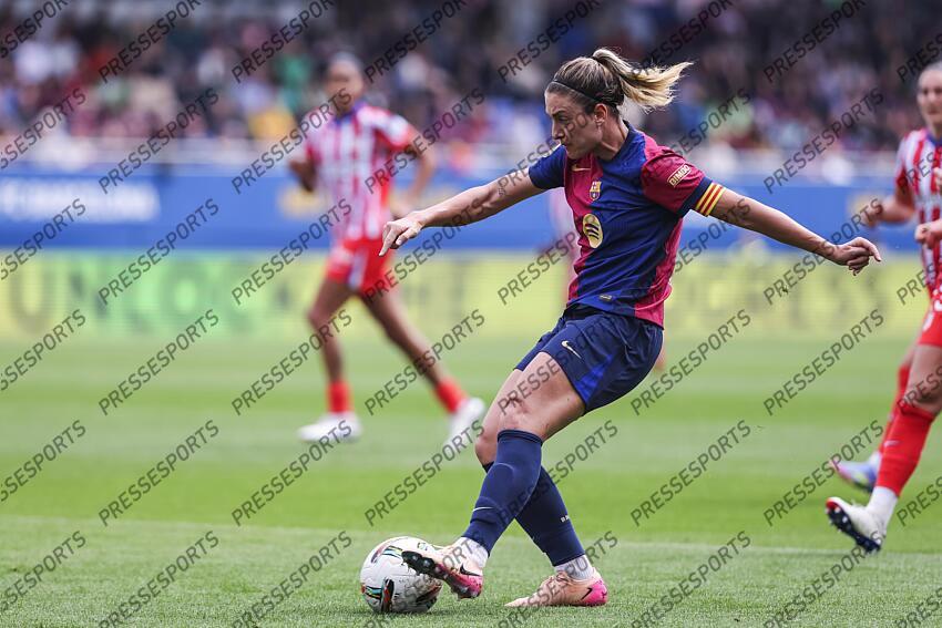 Alexia Putellas of FC Barcelona in action during the Spanish Women league, Liga F, football match played between FC Barcelona and Atletico de Madrid at Johan Cruyff Stadium on April 13, 2025 in Sant Joan Despi, Spain. (F) FC BARCELONE-(F) ATLETICO MADRID (6-0) 