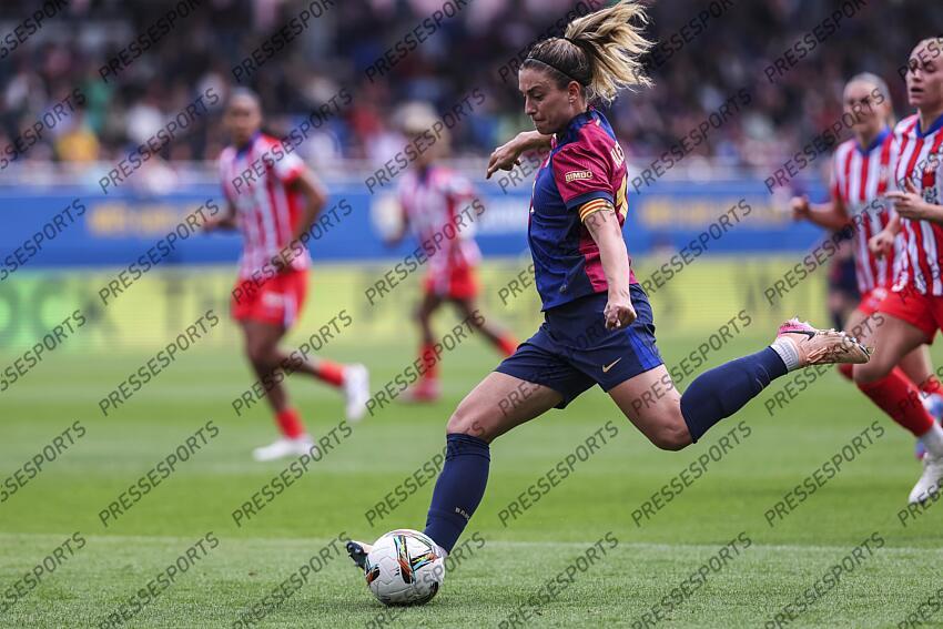 Alexia Putellas of FC Barcelona in action during the Spanish Women league, Liga F, football match played between FC Barcelona and Atletico de Madrid at Johan Cruyff Stadium on April 13, 2025 in Sant Joan Despi, Spain. (F) FC BARCELONE-(F) ATLETICO MADRID (6-0) 