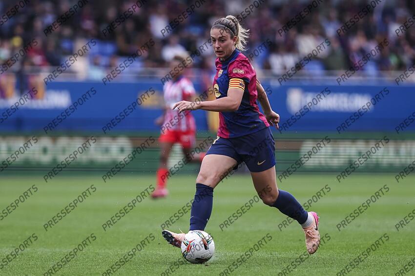 Alexia Putellas of FC Barcelona in action during the Spanish Women league, Liga F, football match played between FC Barcelona and Atletico de Madrid at Johan Cruyff Stadium on April 13, 2025 in Sant Joan Despi, Spain. (F) FC BARCELONE-(F) ATLETICO MADRID (6-0) 