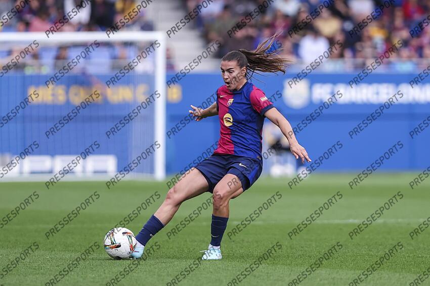 Patri Guijarro of FC Barcelona in action during the Spanish Women league, Liga F, football match played between FC Barcelona and Atletico de Madrid at Johan Cruyff Stadium on April 13, 2025 in Sant Joan Despi, Spain. (F) FC BARCELONE-(F) ATLETICO MADRID (6-0) 