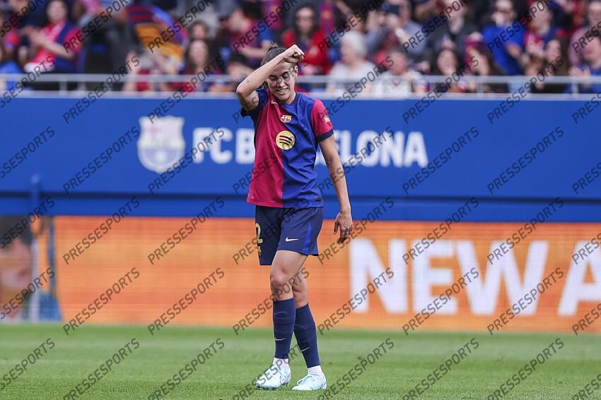 Patri Guijarro of FC Barcelona celebrates a goal during the Spanish Women league, Liga F, football match played between FC Barcelona and Atletico de Madrid at Johan Cruyff Stadium on April 13, 2025 in Sant Joan Despi, Spain. (F) FC BARCELONE-(F) ATLETICO MADRID (6-0) 