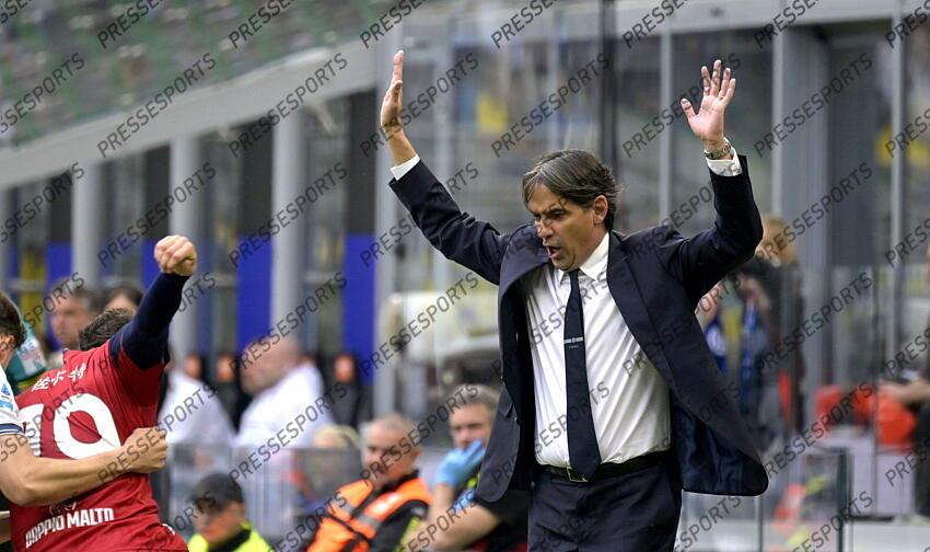 Foto IPP/Paolo Bona Milano 12/04//2025 Campionato Serie A di Calcio stagione 2024/2025 partita Inter-Cagliari Nella foto Simone Inzaghi, allenatore dell 