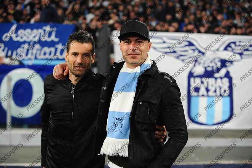 Foto IPP/Cavaliere Emiliano. Roma 13/04/2025. Calcio Campionato Serie A 2024-2025. Lazio - Roma. Nella foto: Antonio Candreva e Stefan Radu. Italy Photo Press - World Copyright LAZIO ROME-AS ROME (1-1) 