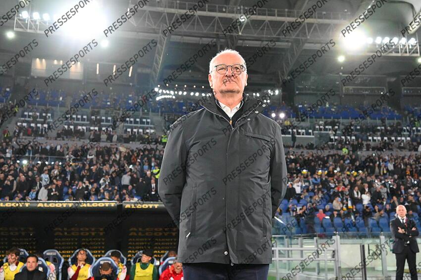 Foto IPP/Roberto Ramaccia Roma 13/4/2025 Campionato di Calcio Serie A 2024/2025 Lazio vs Roma Nella foto Claudio Ranieri allenatore della Roma Italy Photo Press - World Copyright LAZIO ROME-AS ROME (1-1) 