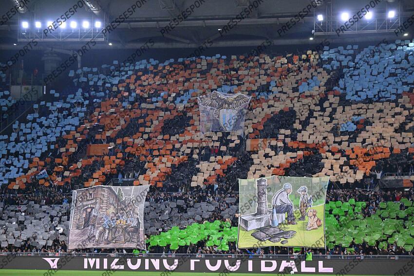 Foto IPP/Luciano Adriani Roma 13/04/2025 Campionato di calcio Serie A Tim 2024-2025 Lazio vs Roma Nella foto: coreografia lazio Italy Photo Press - World Copyright LAZIO ROME-AS ROME (1-1) 
