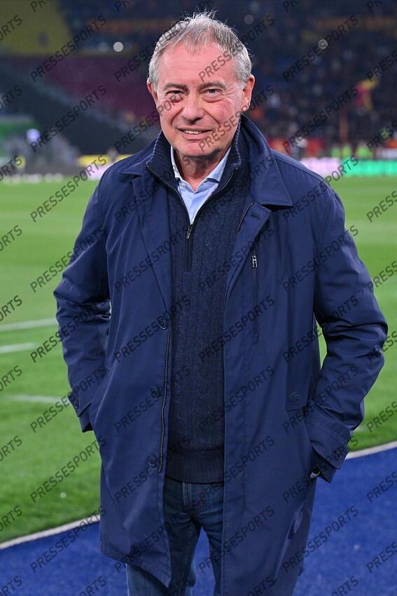 Foto IPP/Luciano Adriani Roma 13/04/2025 Campionato di calcio Serie A Tim 2024-2025 Lazio vs Roma Nella foto: Il ministro Adofo Urso all’ Olimpico per il Derby Italy Photo Press - World Copyright LAZIO ROME-AS ROME (1-1) 
