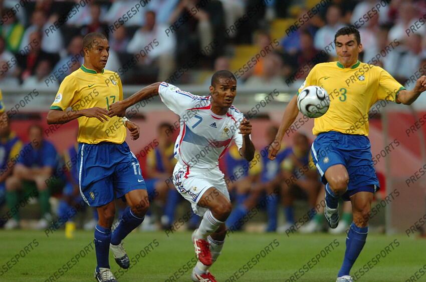 gilberto silva malouda (florent) lucio BRESIL-FRANCE (0-1) 1/4 de finale FF(31/10/2006) 