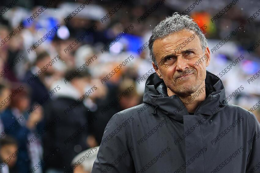 15 April 2025, Aston - Champions League Football, Quarter-Final, Second Leg - Aston Villa v Paris Saint-Germain - PSG head coach Luis Enrique - Photo: Charlotte Wilson / Offside. ASTON VILLA-PSG (3-2) 