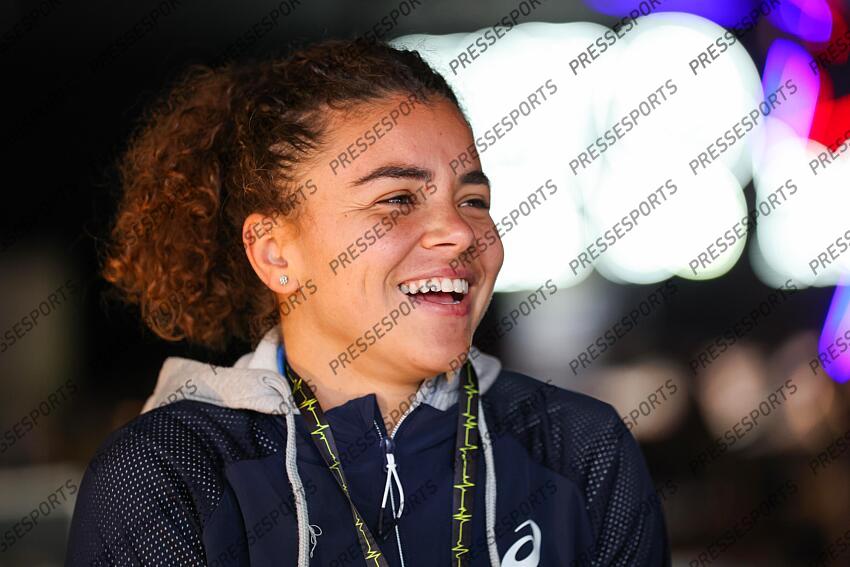 Jasmine Paolini of Italy attends her press conference during the Media Day during the Mutua Madrid Open 2025, ATP Masters 1000 and WTA 1000, tennis tournament celebrated at Caja Magica on April 22, 2025 in Madrid, Spain. OPEN DE MADRID 