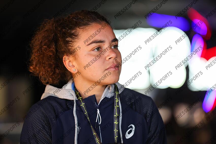 Jasmine Paolini of Italy attends her press conference during the Media Day during the Mutua Madrid Open 2025, ATP Masters 1000 and WTA 1000, tennis tournament celebrated at Caja Magica on April 22, 2025 in Madrid, Spain. OPEN DE MADRID 