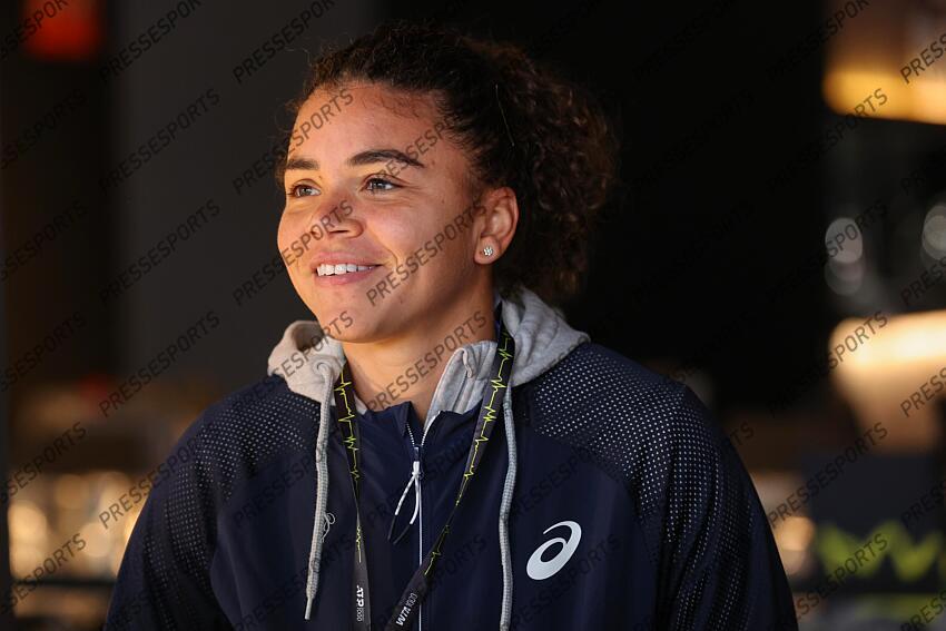 Jasmine Paolini of Italy attends her press conference during the Media Day during the Mutua Madrid Open 2025, ATP Masters 1000 and WTA 1000, tennis tournament celebrated at Caja Magica on April 22, 2025 in Madrid, Spain. OPEN DE MADRID 
