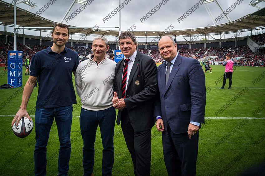 LACROIX (DIDIER), president, SUCHET (Lionel), CNES, PROST (Arnaud), astraonaute TOULOUSE-CASTRES (52-6) 