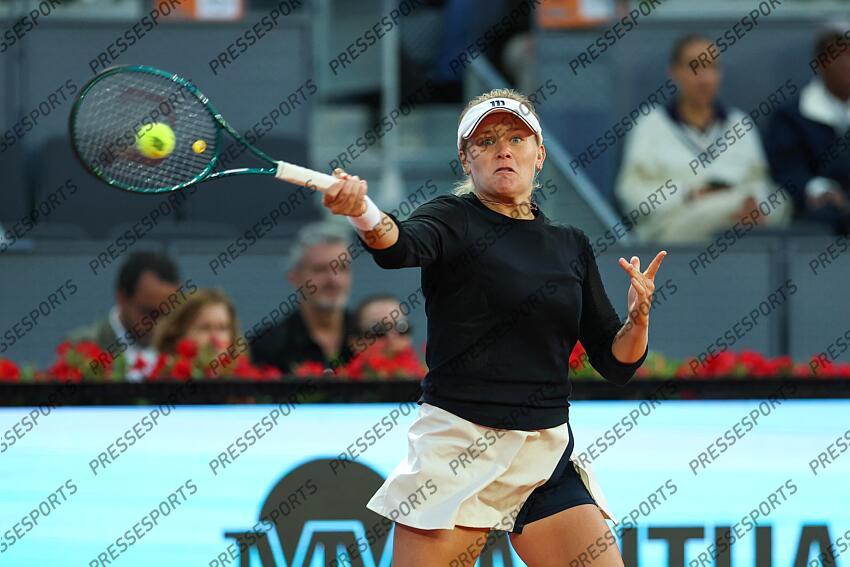 Peyton Stearns of USA in action against Aryna Sabalenka of Belarus during the Mutua Madrid Open 2025, ATP Masters 1000 and WTA 1000 tennis tournament, celebrated at Caja Magica on April 29, 2025 in Madrid, Spain. Mutua Madrid Open 2025 - Day 9 