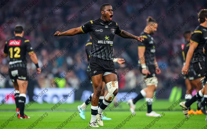 European Rugby Challenge Cup Final, Tottenham Hotspur Stadium, London, England 24/5/2024 Gloucester Rugby vs Hollywoodbets Sharks Sharks’ Aphelele Fassi Mandatory Credit ©INPHO/James Crombie GLOUCESTER-SHARKS (22-36) 