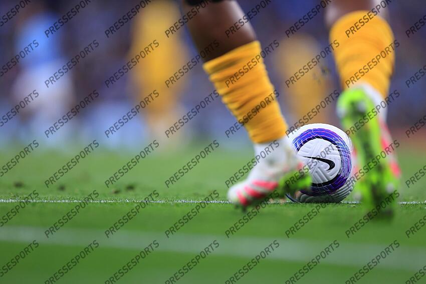 2nd May 2025 - Premier League - Manchester City v Wolverhampton Wanderers - A general view of the Nike Flight football - Photo: Simon Stacpoole / Offside. MANCHESTER CITY-WOLVERHAMPTON WANDERERS (1-0) 
