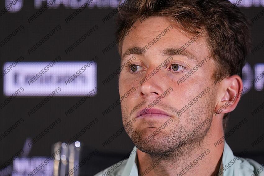 Casper Ruud of Norway attends his press conference after winning against Jack Draper of Great Britain during the Men Singles Final of Mutua Madrid Open 2025 - ATP Masters 1000 celebrated at Caja Magica on May 04, 2025 in Madrid, Spain. FINALE DRAPER/RUUD 