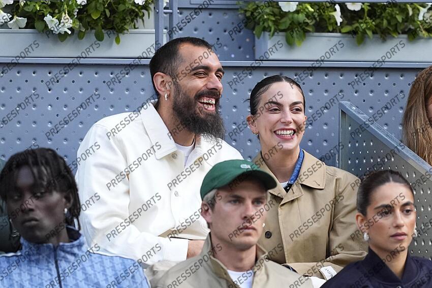 Borje Iglasias and Maria Valero are seen during the match between Casper Ruud of Norway and Jack Draper of Great Britain during the Men Singles Final of Mutua Madrid Open 2025 - ATP Masters 1000 celebrated at Caja Magica on May 04, 2025 in Madrid, Spain. FINALE DRAPER/RUUD 