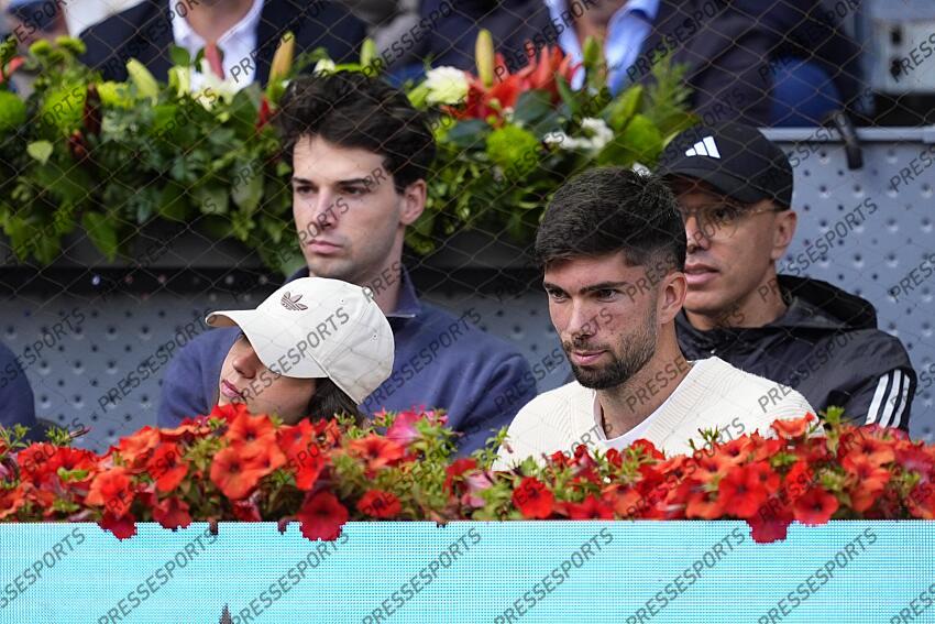 Theo Zidane is seen during the match between Casper Ruud of Norway and Jack Draper of Great Britain during the Men Singles Final of Mutua Madrid Open 2025 - ATP Masters 1000 celebrated at Caja Magica on May 04, 2025 in Madrid, Spain. FINALE DRAPER/RUUD 
