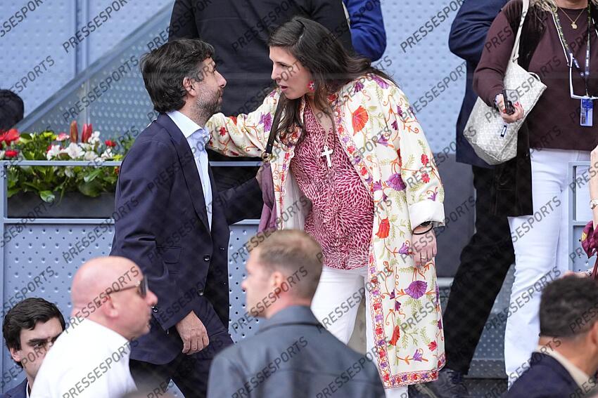 Teresa Urquijo is seen during the match between Casper Ruud of Norway and Jack Draper of Great Britain during the Men Singles Final of Mutua Madrid Open 2025 - ATP Masters 1000 celebrated at Caja Magica on May 04, 2025 in Madrid, Spain. FINALE DRAPER/RUUD 