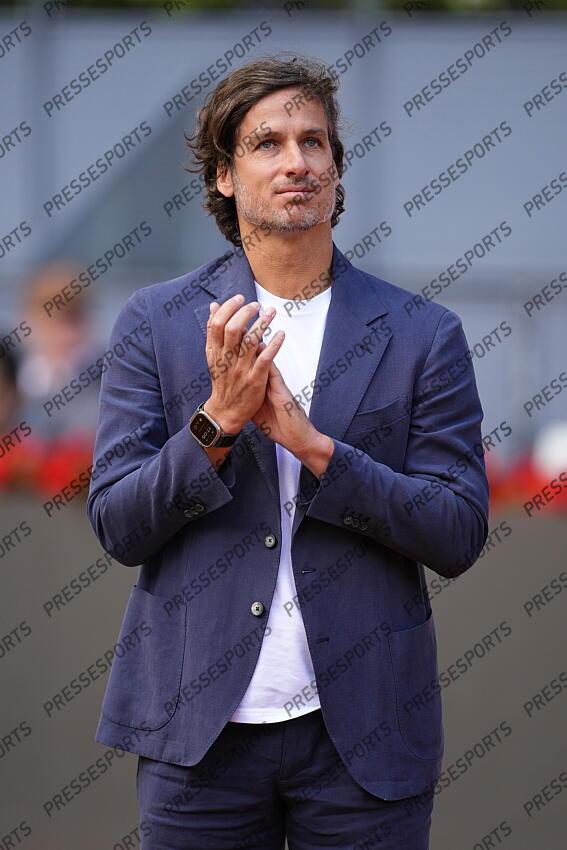 Feliciano Lopez is seen during the trophy ceremony after the Men Double’s Final of Mutua Madrid Open 2025 - ATP Masters 1000 celebrated at Caja Magica on May 03, 2025 in Madrid, Spain. FINALE MUTUA MADRID OPEN 