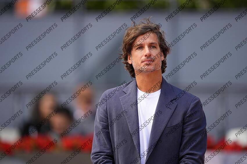 Feliciano Lopez is seen during the trophy ceremony after the Men Double’s Final of Mutua Madrid Open 2025 - ATP Masters 1000 celebrated at Caja Magica on May 03, 2025 in Madrid, Spain. FINALE MUTUA MADRID OPEN 