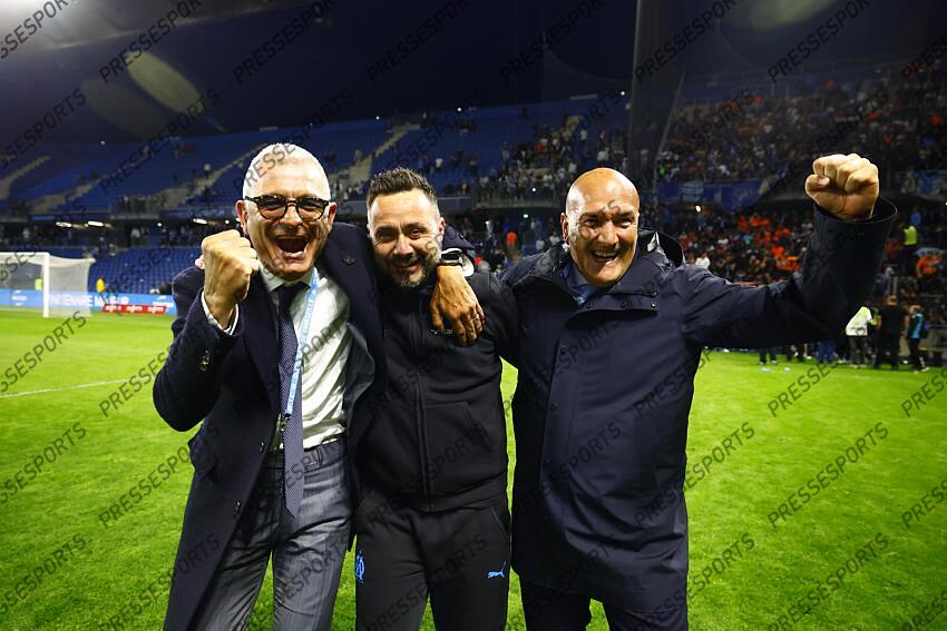 ravanelli (fabrizio) de zerbi (roberto) rossi (giovanni) LE HAVRE-MARSEILLE (1-3) 