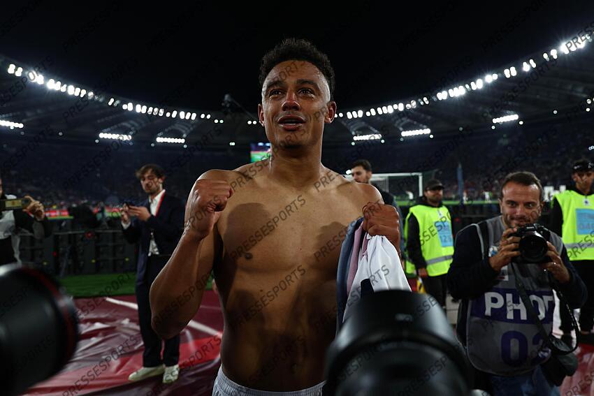 Dan Ndoye (Bologna) ; during the Italy Cup Final match between Milan 0-1 Bologna at Olympic Stadium on May 14, 2025 in Roma, Italy. FINALE AC MILAN-BOLOGNE (0-1) 