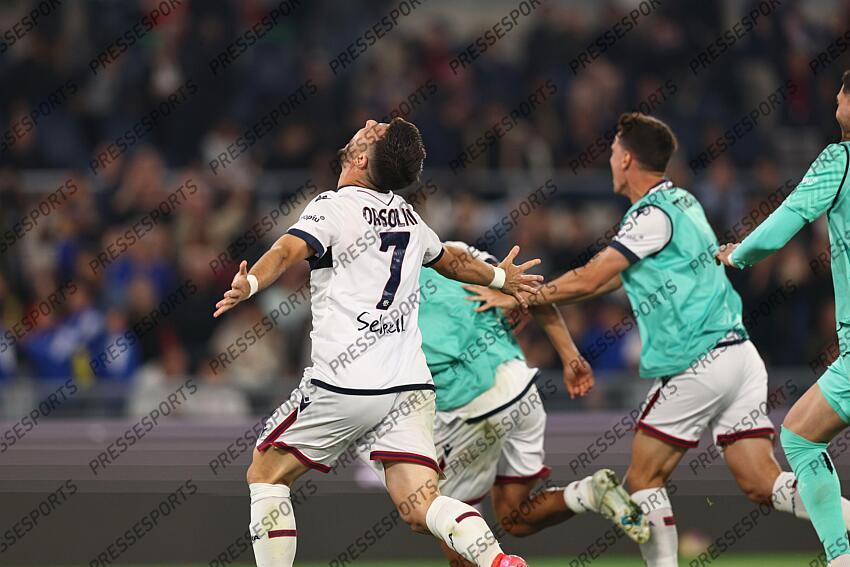 Riccardo Orsolini (Bologna) ; during the Italy Cup Final match between Milan 0-1 Bologna at Olympic Stadium on May 14, 2025 in Roma, Italy. FINALE AC MILAN-BOLOGNE (0-1) 