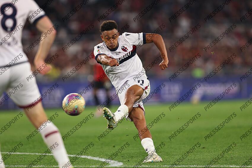 Dan Ndoye (Bologna) ; during the Italy Cup Final match between Milan 0-1 Bologna at Olympic Stadium on May 14, 2025 in Roma, Italy. FINALE AC MILAN-BOLOGNE (0-1) 