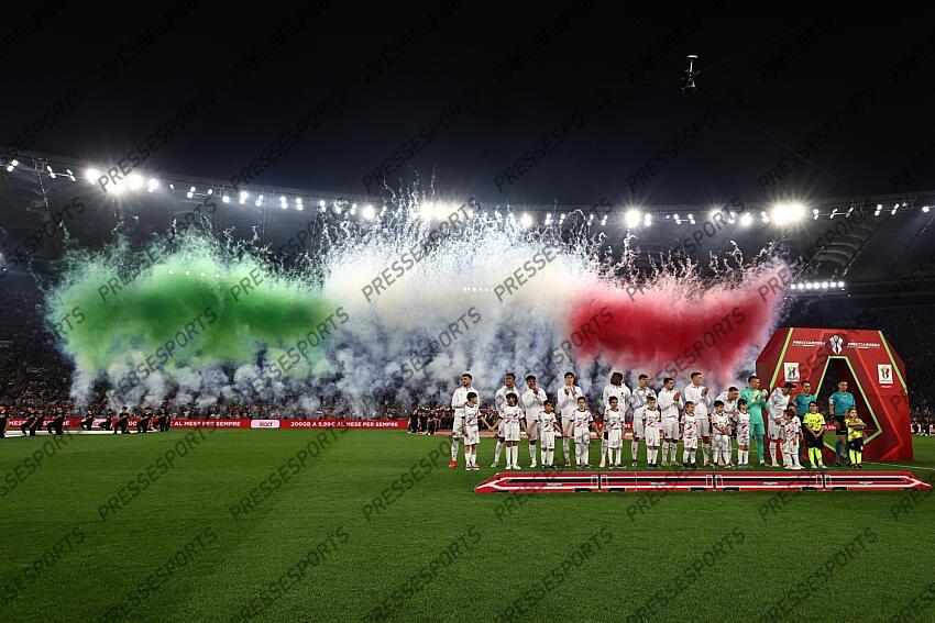 Team (Bologna) ; during the Italy Cup Final match between Milan 0-1 Bologna at Olympic Stadium on May 14, 2025 in Roma, Italy. FINALE AC MILAN-BOLOGNE (0-1) 