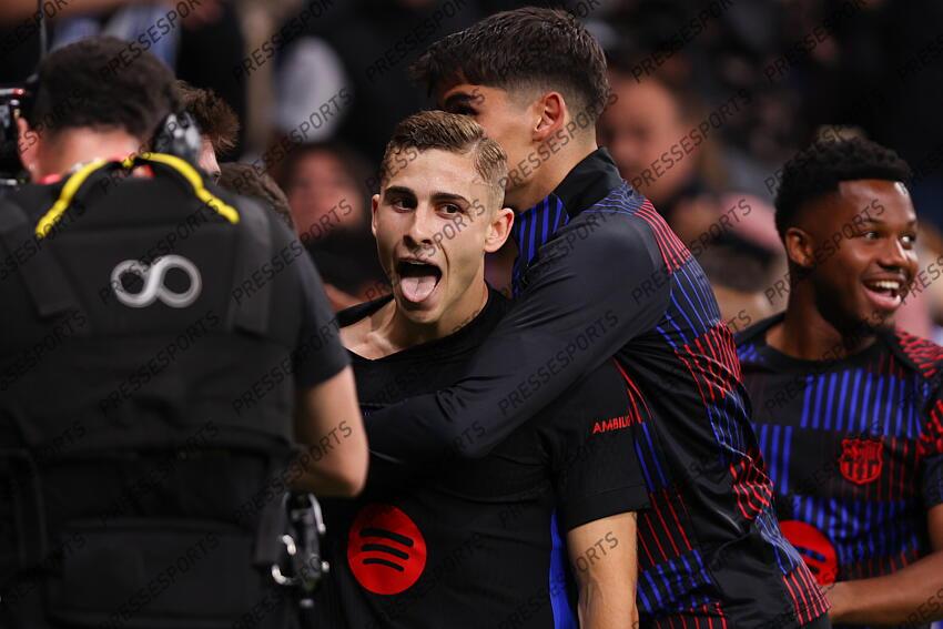 Fermin Lopez of FC Barcelona celebrates a goal during the Spanish league, La Liga EA Sports, football match played between RCD Espanyol and FC Barcelona at RCDE Stadium on May 15, 2025 in Cornella, Barcelona, Spain. ESPANYOL BARCELONE-FC BARCELONE (0-2) 