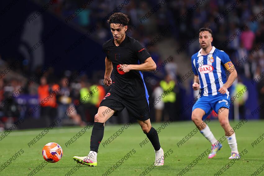 Hector Fort of FC Barcelona in action during the Spanish league, La Liga EA Sports, football match played between RCD Espanyol and FC Barcelona at RCDE Stadium on May 15, 2025 in Cornella, Barcelona, Spain. ESPANYOL BARCELONE-FC BARCELONE (0-2) 