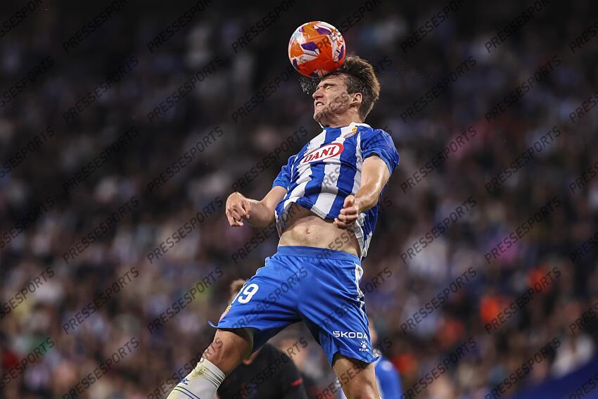Urko Gonzalez of RCD Espanyol in action during the Spanish league, La Liga EA Sports, football match played between RCD Espanyol and FC Barcelona at RCDE Stadium on May 15, 2025 in Cornella, Barcelona, Spain. ESPANYOL BARCELONE-FC BARCELONE (0-2) 
