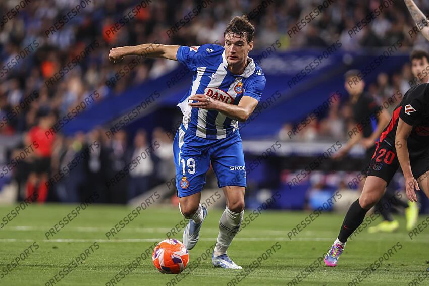 Urko Gonzalez of RCD Espanyol in action during the Spanish league, La Liga EA Sports, football match played between RCD Espanyol and FC Barcelona at RCDE Stadium on May 15, 2025 in Cornella, Barcelona, Spain. ESPANYOL BARCELONE-FC BARCELONE (0-2) 