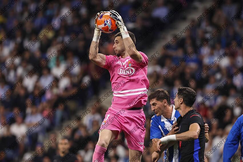 Joan Garcia of RCD Espanyol in action during the Spanish league, La Liga EA Sports, football match played between RCD Espanyol and FC Barcelona at RCDE Stadium on May 15, 2025 in Cornella, Barcelona, Spain. ESPANYOL BARCELONE-FC BARCELONE (0-2) 