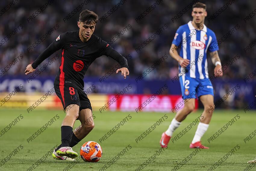 Pedro Gonzalez Pedri of FC Barcelona in action during the Spanish league, La Liga EA Sports, football match played between RCD Espanyol and FC Barcelona at RCDE Stadium on May 15, 2025 in Cornella, Barcelona, Spain. ESPANYOL BARCELONE-FC BARCELONE (0-2) 