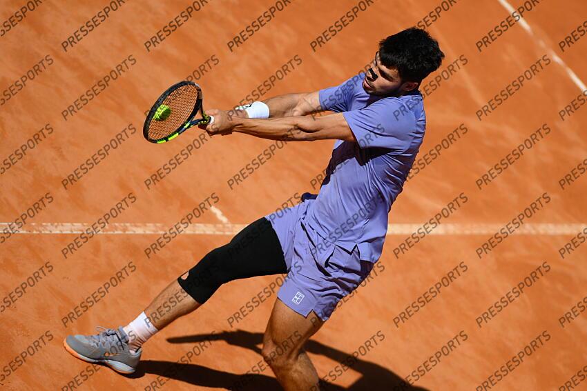 Foto IPP/Cavaliere Emiliano. Roma 16/05/2025. Tennis Internazionali d'Italia 2025. Nella foto: Carlos Alcaraz. Italy Photo Press - World Copyright TOURNOI DE ROME 