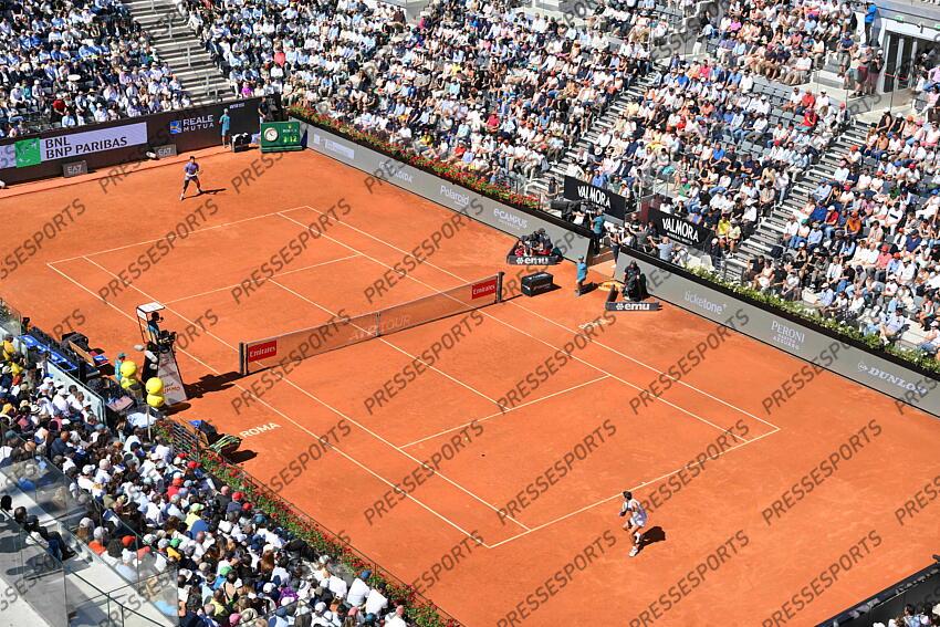 Foto IPP/Roberto Ramaccia Roma 16/5/2025 Tennis Internazionali Bnl dItalia 2025 Nella foto Una vista del campo centrale durante il torneo di tennis degli Internazionali BNL d'Italia 2025 nell'incontro tra Lorenzo Musetti e Carlos Alcaraz Italy Photo Press - World Copyright TOURNOI DE ROME 