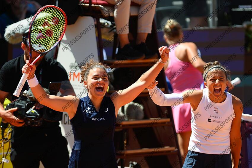 Foto IPP/Cavaliere Emiliano. Roma 16/05/2025. Tennis Internazionali d'Italia 2025. Nella foto: esultano Sara Errani e Jasmine Paolini. Italy Photo Press - World Copyright TOURNOI DE ROME 