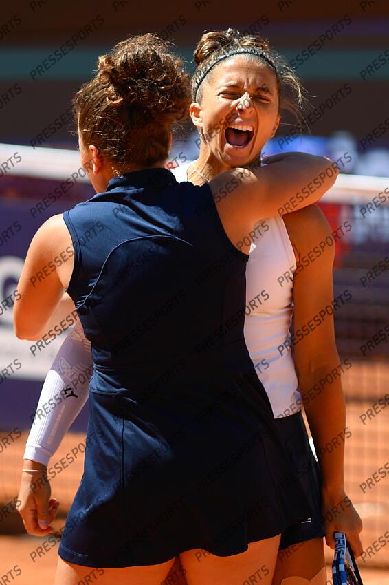 Foto IPP/Cavaliere Emiliano. Roma 16/05/2025. Tennis Internazionali d'Italia 2025. Nella foto: esultano Sara Errani e Jasmine Paolini. Italy Photo Press - World Copyright TOURNOI DE ROME 