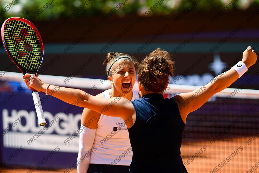 Foto IPP/Cavaliere Emiliano. Roma 16/05/2025. Tennis Internazionali d'Italia 2025. Nella foto: esultano Sara Errani e Jasmine Paolini. Italy Photo Press - World Copyright TOURNOI DE ROME 