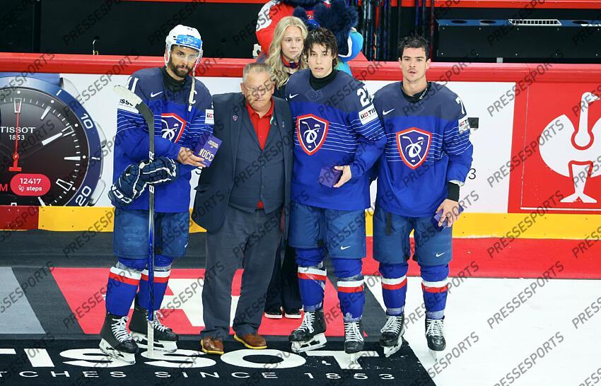 Best player tournois Pierre-Edouard Bellemare #41 Pierre-Yves Gerbeau Jordann Perret #72 Jules boscq #27 FRANCE-SLOVENIE (1-3) 