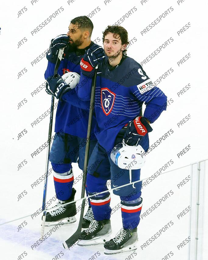Deception France defaite relegation Pierre-Edouard Bellemare #41 Alexandre Texier #9 FRANCE-SLOVENIE (1-3) 