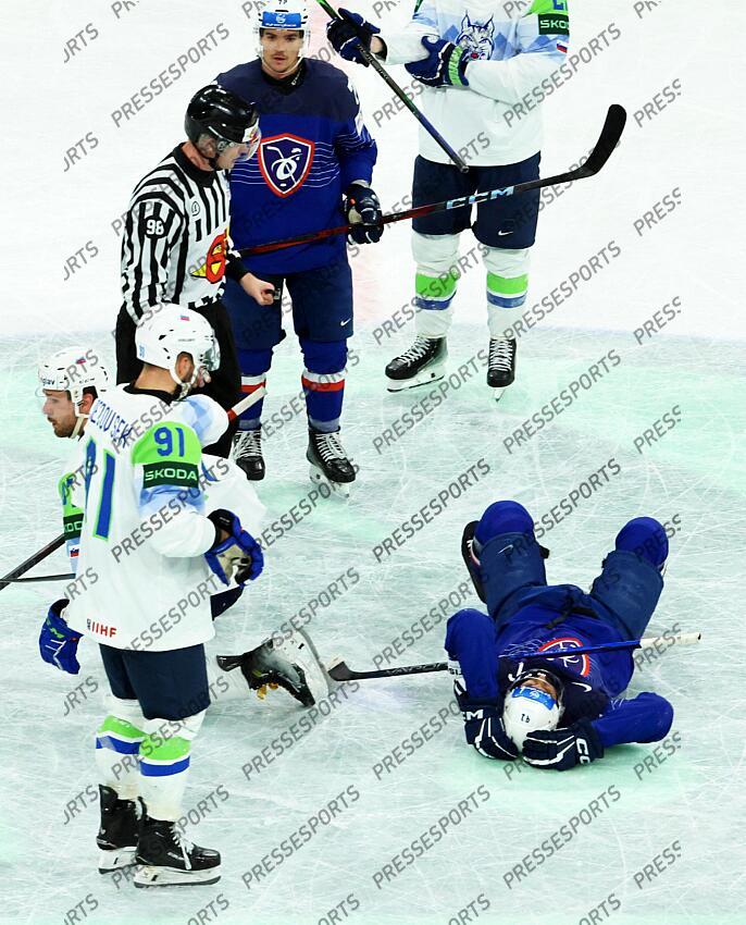 Deception France defaite relegation Pierre-Edouard Bellemare #41 FRANCE-SLOVENIE (1-3) 