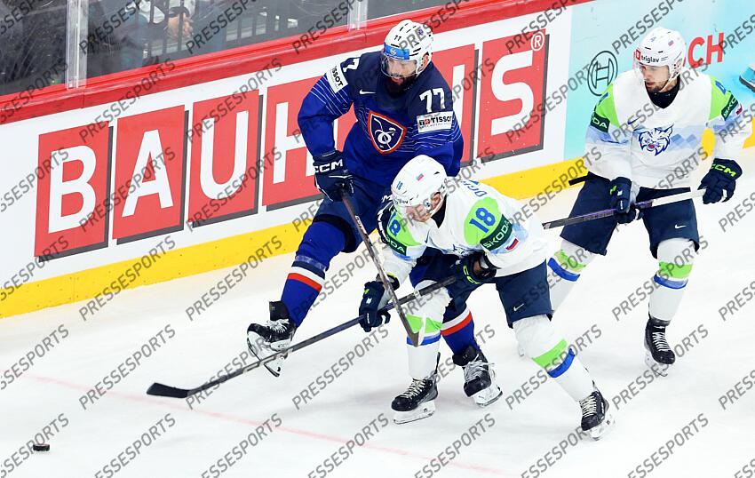Sacha Treille #77 Ken Ograjensek #18 FRANCE-SLOVENIE (1-3) 