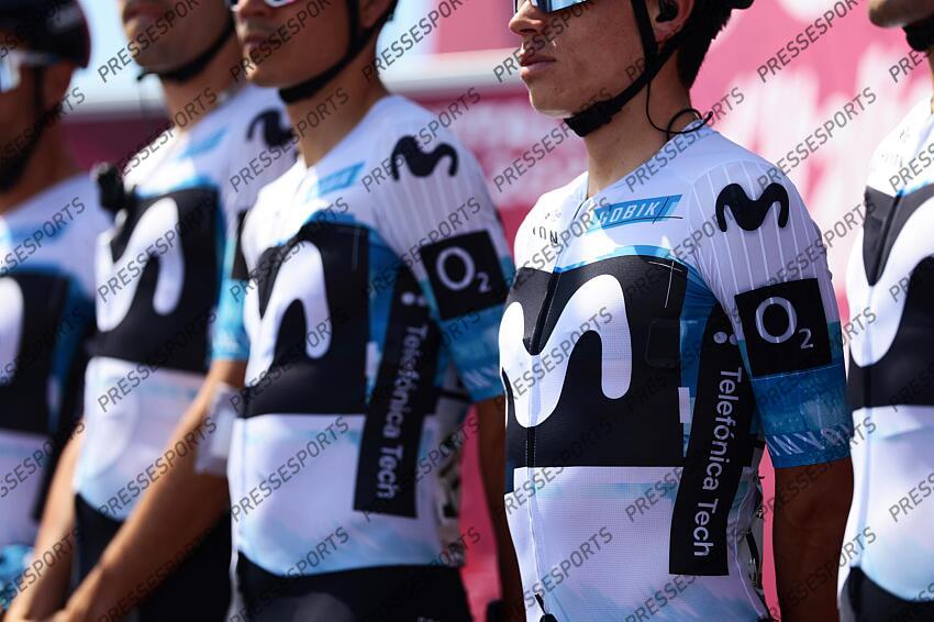 Giro d’Italia 2025 - 108th Edition - 11th stage Viareggio - Castelnovo ne' Monti 186 km - 21/05/2025 - Movistar Team - photo Luca Bettini/SprintCyclingAgency©2025 VIAREGGIO/CASTELNOVO NE' MONTI 