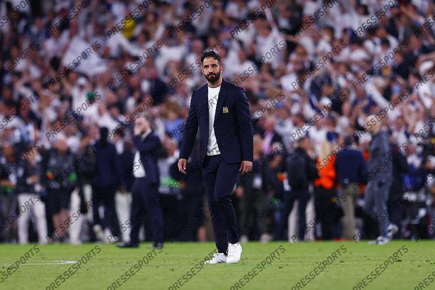 Ruben Amorim, head coach of Manchester United, laments during the Final UEFA Europa League football match played between Tottenham Hotspur FC and Manchester United at San Mames stadium on May 21, 2025, in Bilbao, Vizcaya, Spain. TOTTENHAM HOTSPURS-MANCHESTER UNITED (1-0) 